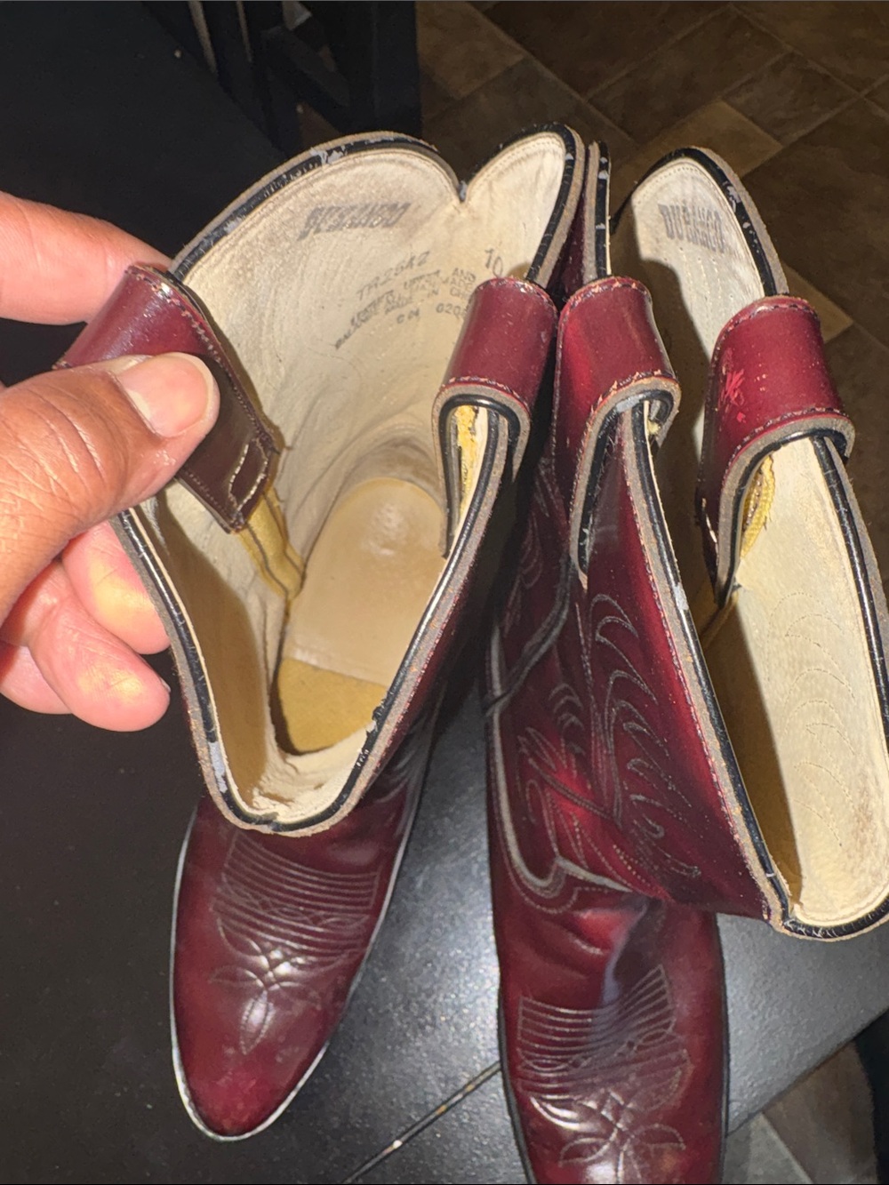 Durango Burgundy Leather Men’s Cowboy Boots